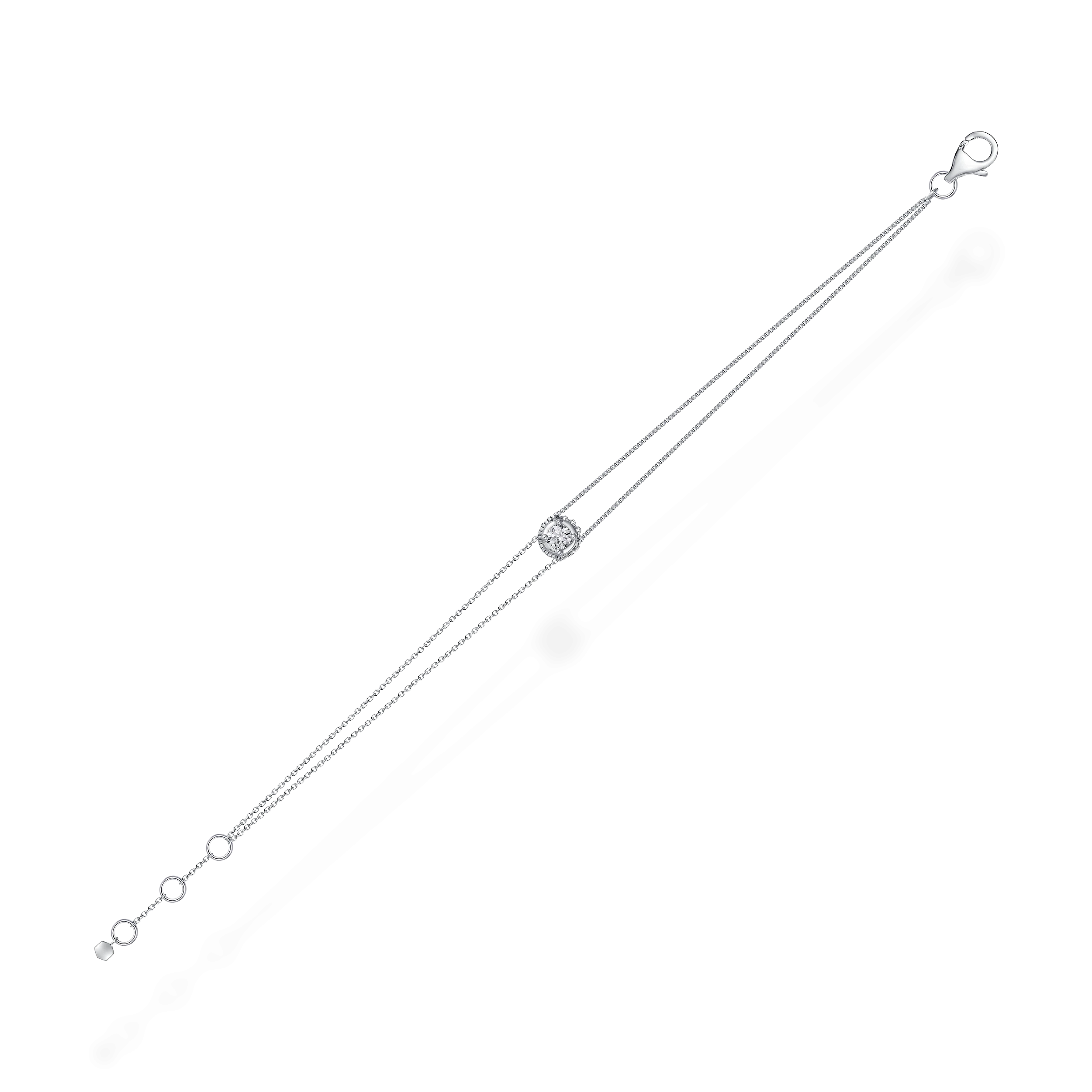 Two chain diamond bracelet